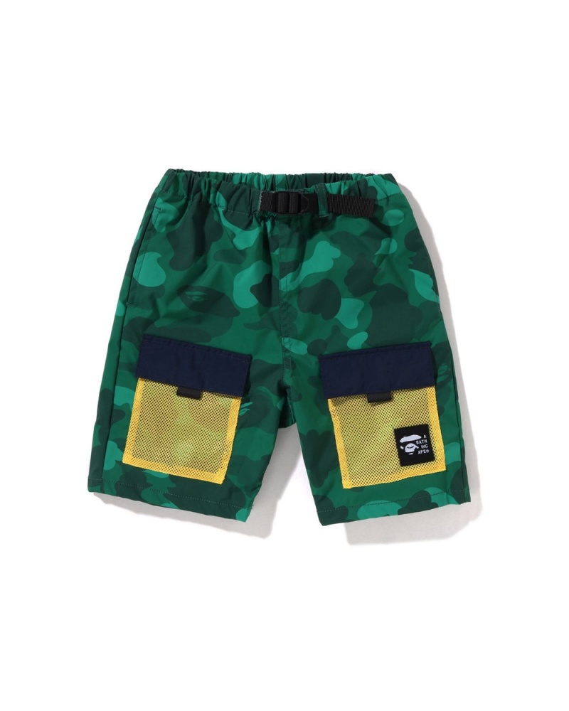 Pantalons Bape Mesh Pocket Shorts Turquoise Enfant | AEL-03586045